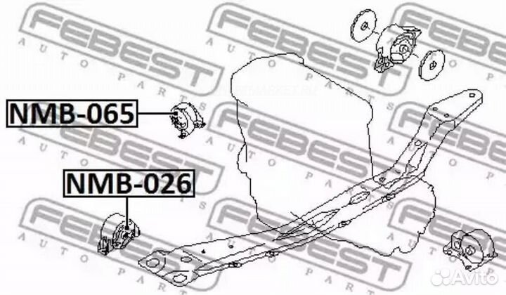 Febest NMB-065 Сайлентблок подушки двигателя перед