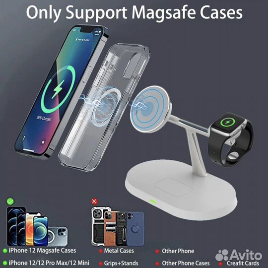 Беспроводное зарядное устройство 3в1 для iPhone