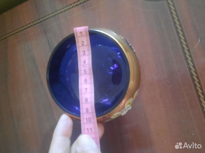 Ваза маленькая для конфет и орешек богемия