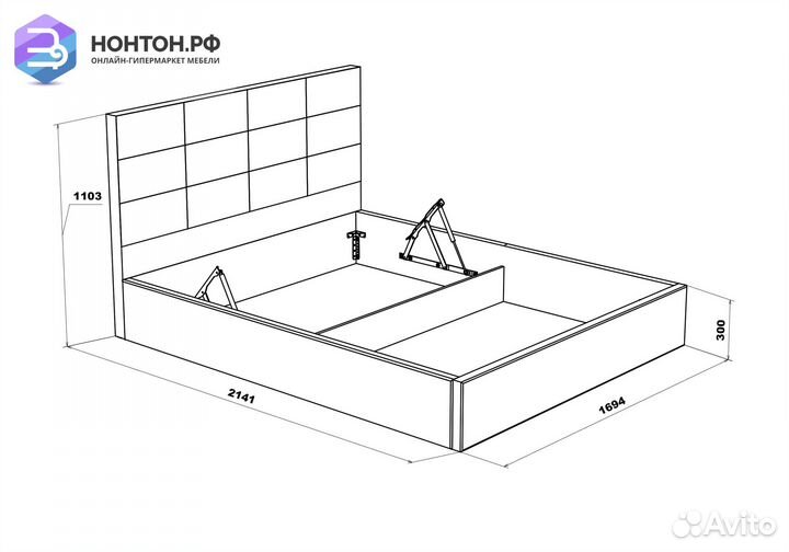 Кровать Диана велюр зеленый