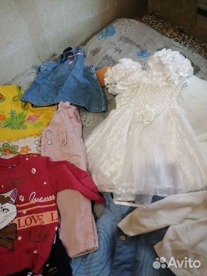 Вещи пакетом на девочку от 74 до86размера