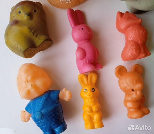 Детские игрушки СССР дутыш резиновые животные