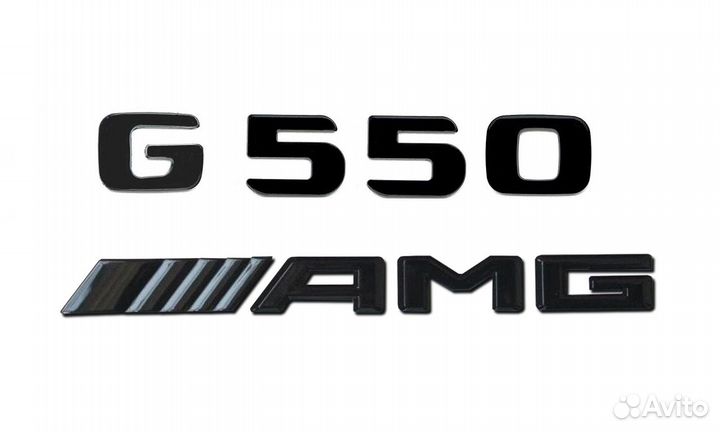 Комплект: шильдик Mercedes G550 + AMG черн
