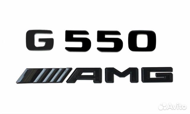 Комплект: шильдик Mercedes G550 + AMG черн