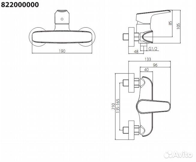 Смеситель для душа Damixa Origin Evo 822000000