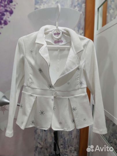 Пиджак жакет нарядный Снежность 122