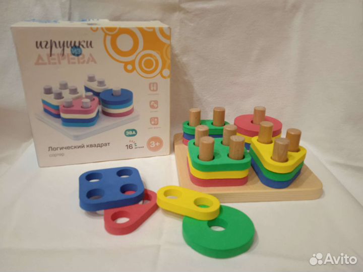 Деревянные игрушки от 0 до 3+