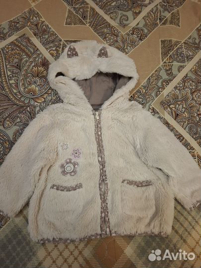 Меховая кофточка на девочку 9-12 мес