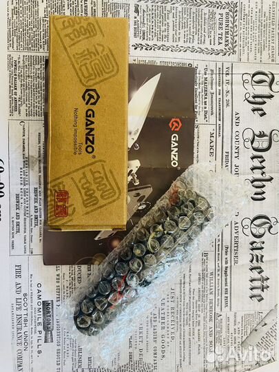 Нож черный самурай ganza