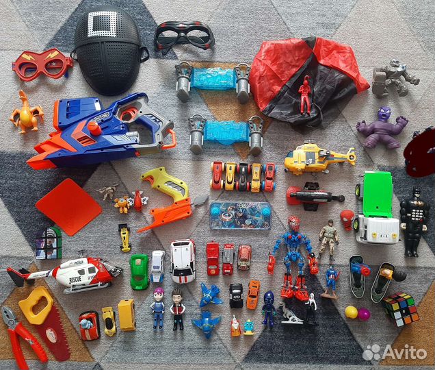 Большой пакет игрушек для мальчика, nerf