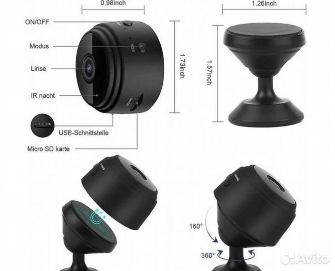 5 Мини камера. WiFi видеокамера A6