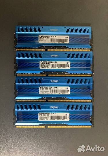 Patriot DDR3-2133 16gb (4gbx4шт.) Intel Extreme M