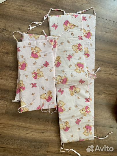 Бортики в кроватку для девочки