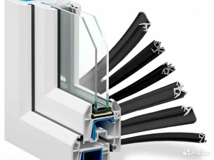 Ремонт окон, уплотнитель KBE RAL3017