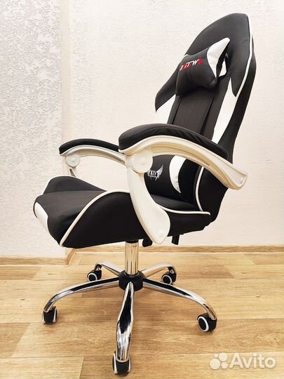 Игровое кресло тканевое новое компьютерное