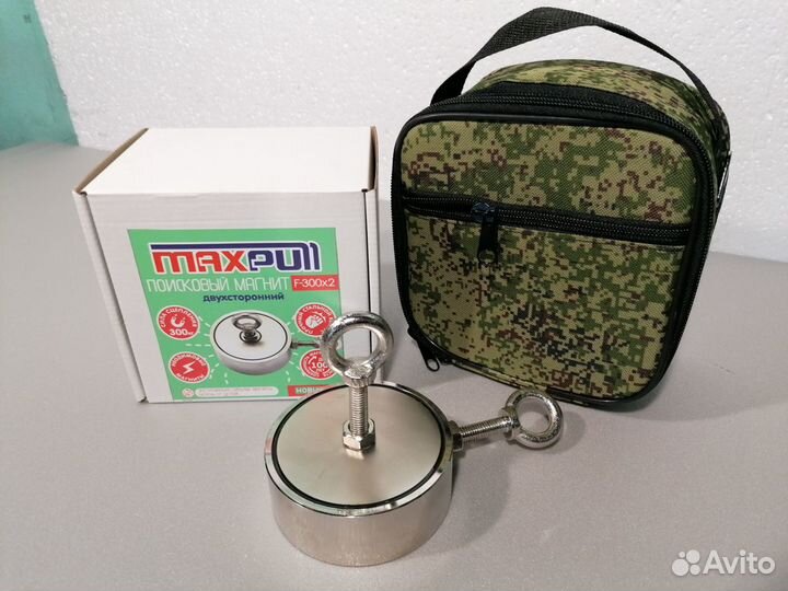 Поисковый магнит F300х2 двухсторонний