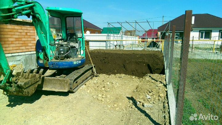 Услуги мини экскаватора, прокол под дорогой