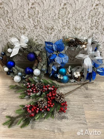 Рождественский венок, украшения на новый год