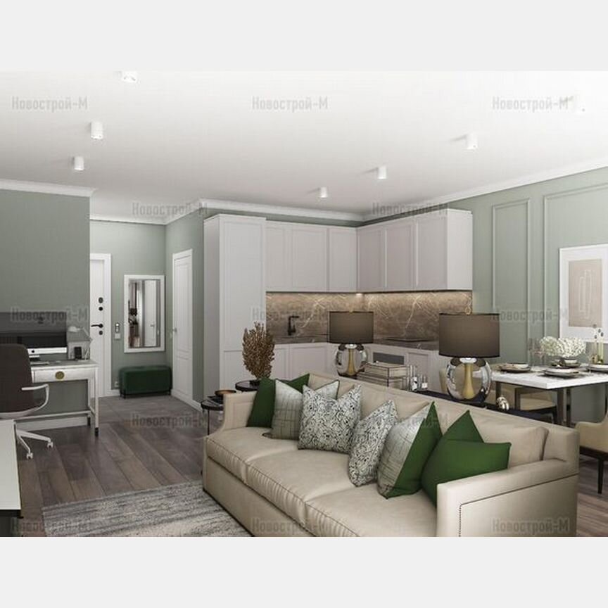 2-к. апартаменты, 35,9 м², 20/21 эт.