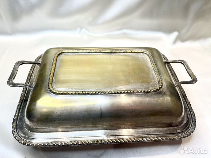 Жаровня латунная, посеребренная