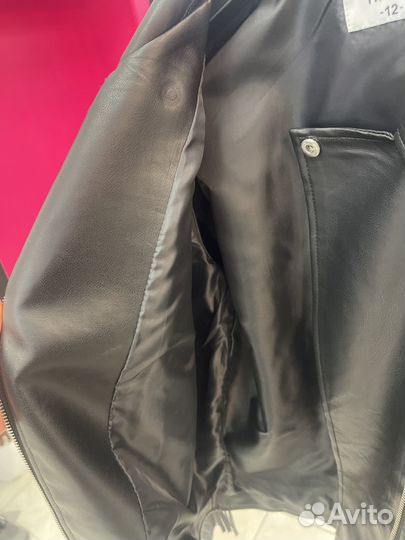 Кожаная куртка косуха для девочки