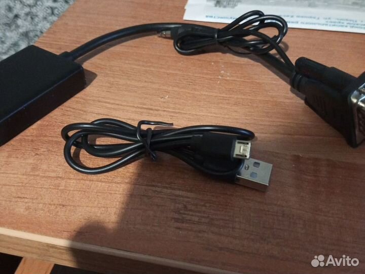 Адаптер VGA в hdmi с питанием от USB