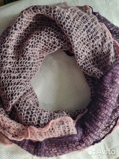 Снуд манишка шерстяной шарф труба