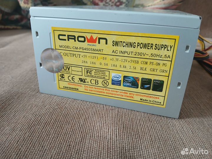 Блок питания Crown 200w