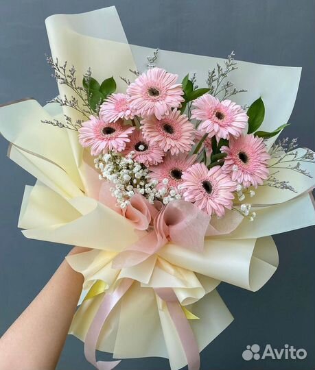 Цветы. Герберы в Букетах. Доставка/Самовывоз