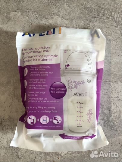 Пакеты для грудного молока avent
