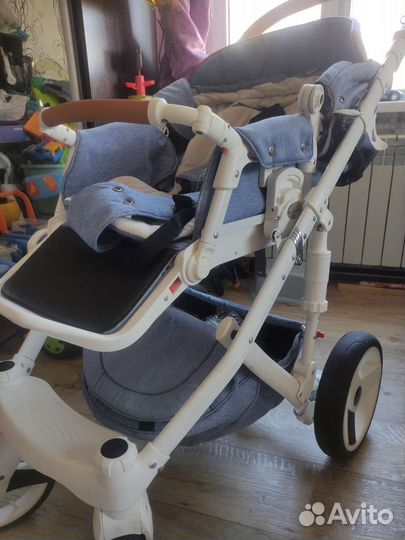 Коляска 3 в 1 adamex Monte carbon