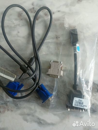 Переходник displayport dvi и кабель vga