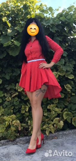 Платье рубашка 46