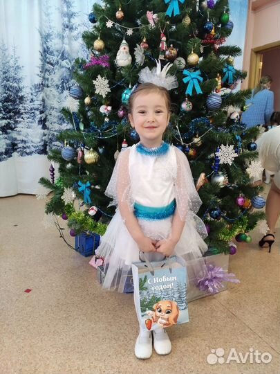 Новогодний костюм снежинка 98-104