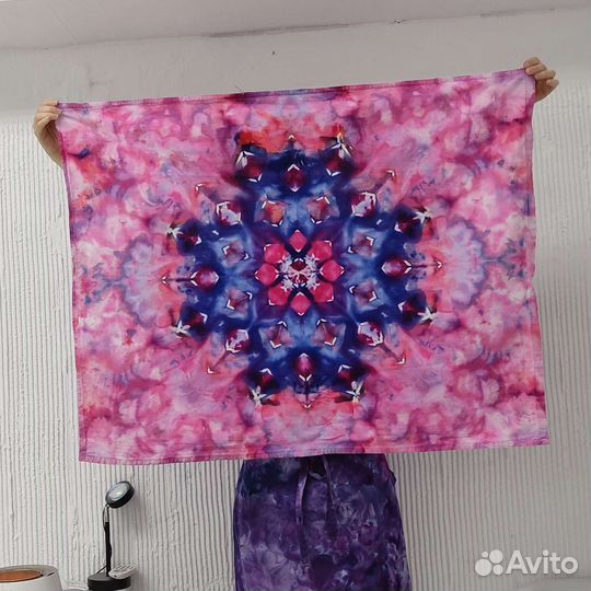 Панно полотно картина тай дай мандала бохо хиппи