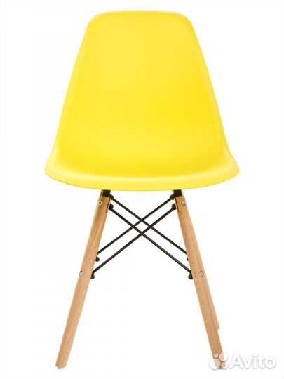 Стул в стиле eames DSW, желтый, 1 шт