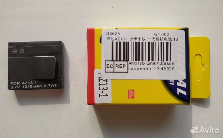 1010 мАч AZ13-1 батарея для Xiaomi Yi XiaoYi 4k