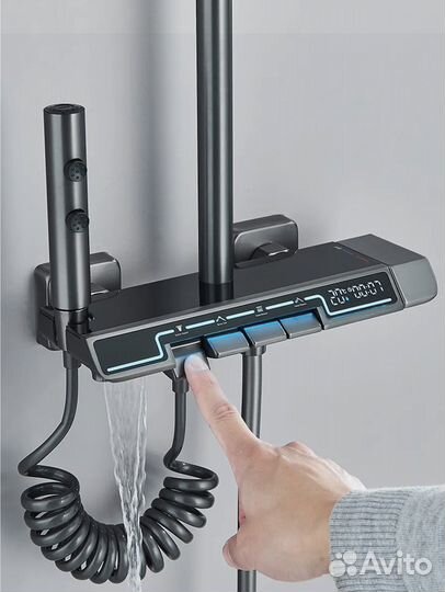Душевая система с тропическим душем дисплеем 4в1
