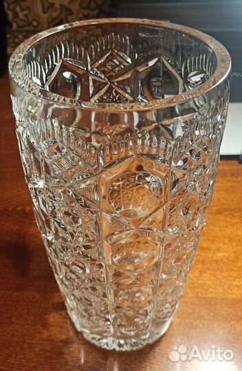 Ваза Хрустальная Чехия 32 см, 3.5 кг, рьо30,1979 г