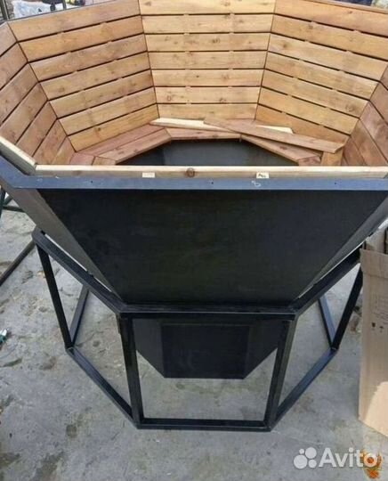 Банный чан-купель на дровах