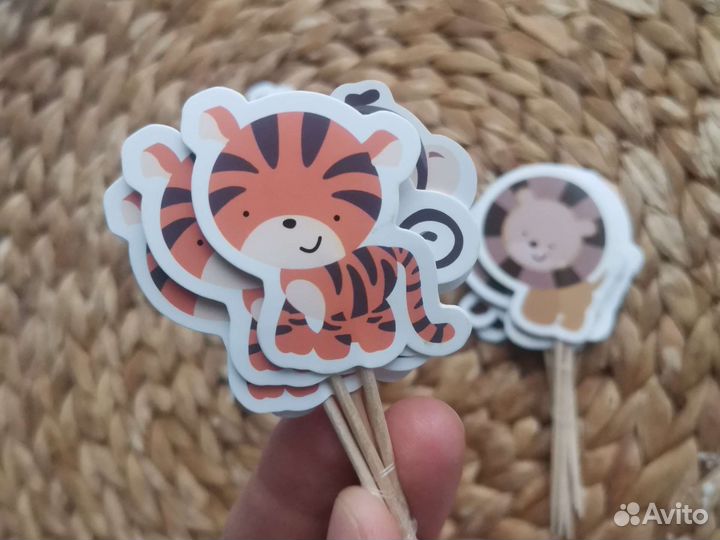 Новые топперы для торта, топперы для капкейков24шт