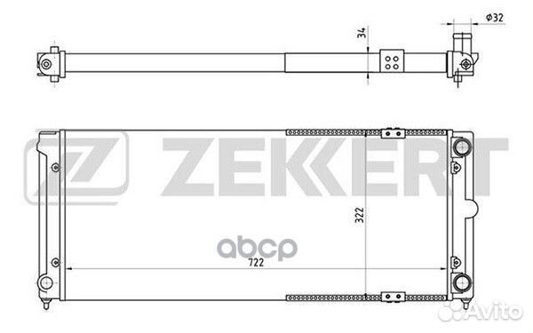 Радиатор охл. дв. VW Passat III IV 88- mk-1031