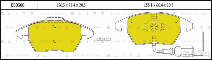 Колодки тормозные дисковые перед BB0300 Blitz