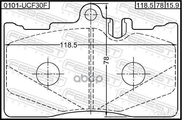 Колодки тормозные передние Febest