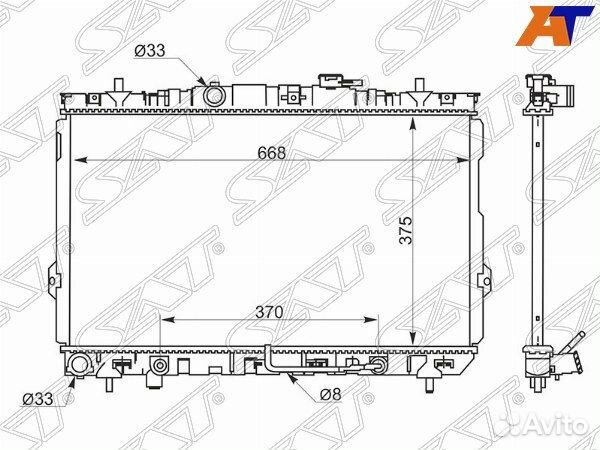 Радиатор hyundai tiburon