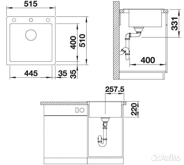 Кухонная мойка Blanco Pleon 5 Черный