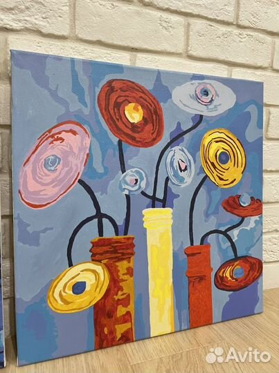 Картина триптих по номерам