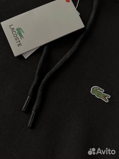 Толстовка Lacoste черная с флисом