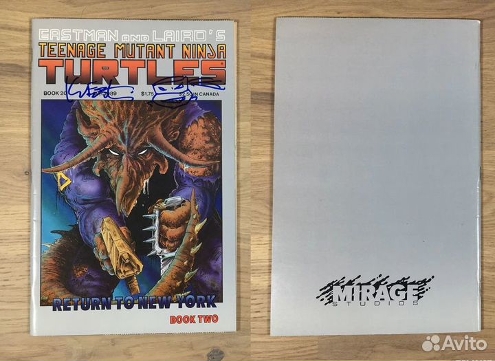 Комикс Черепашки Ниндзя с автографом автора (1989)