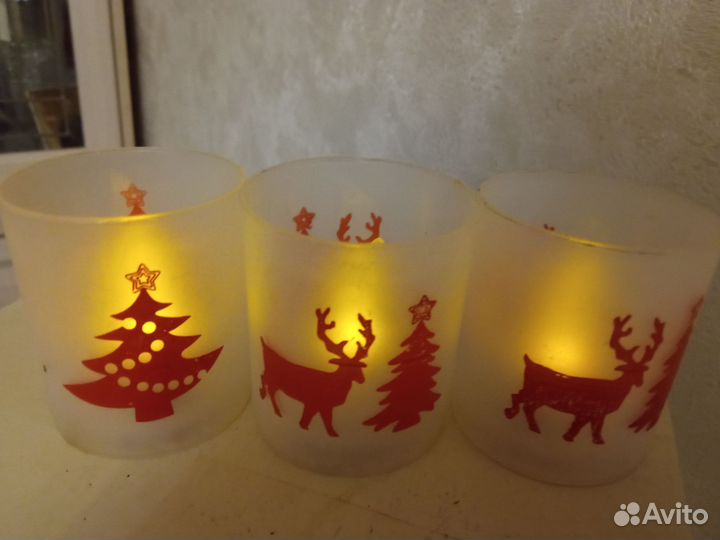 Новогодние стаканчики с подсветкой